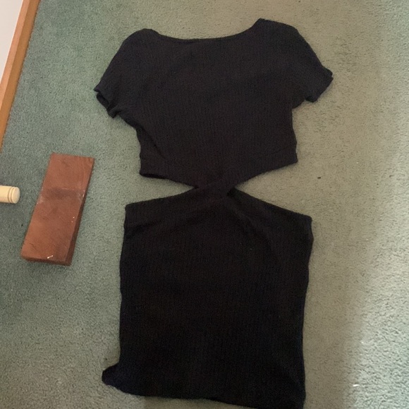 FACTORIE BLACK BODYCON DRESS WITH CUT OUT WAIST SIZE XL - Picture 8 of 11